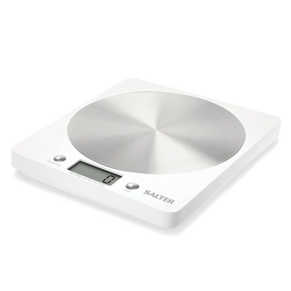 Salter 1036 WHSSDR Disc Electronic Digital Kitchen Scales - White cena un informācija | Virtuves svari | 220.lv
