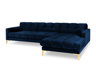 Stūra dīvāns Cosmopolitan Design Bali, zils/zelta cena un informācija | Stūra dīvāni | 220.lv