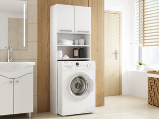 Skapis virs veļas mazgājamās mašīnas Pola, balts cena un informācija | Vannas istabas skapīši | 220.lv