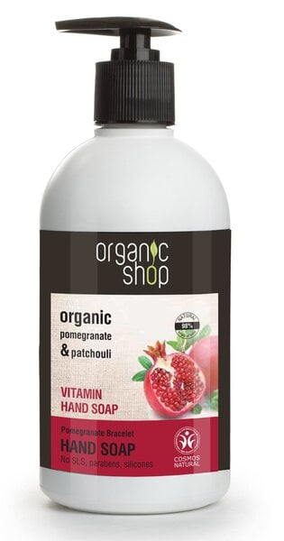 Šķidrās ziepes ar vitamīniem Organic Shop, 500 ml