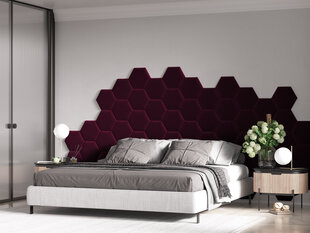 Mīkstas sienas plāksnes, 3 gab., Cosmopolitan Design Lovon L1, sarkanas cena un informācija | Mīkstie sienas paneļi | 220.lv