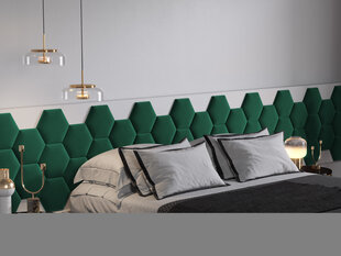 Mīkstas sienas plāksnes, 3 gab., Cosmopolitan Design Lovon R7, zaļas cena un informācija | Mīkstie sienas paneļi | 220.lv