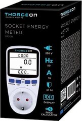 THORGEON Kontaktligzdas enerģijas skaitītājs cena un informācija | Taimeri, termostati | 220.lv