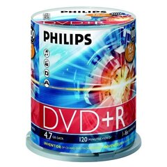 Philips DVD+R 4.7GB CAKE BOX 100 cena un informācija | Portatīvo datoru dzesēšanas paliktņi un citi piederumi | 220.lv