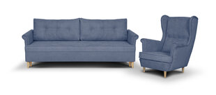Mīkstu mēbeļu komplekts Bellezza Elite I, tumši zils cena un informācija | Dīvānu komplekti | 220.lv