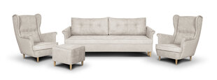 Mīkstu mēbeļu komplekts Bellezza Elite II, smilškrāsas cena un informācija | Dīvānu komplekti | 220.lv