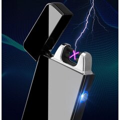 Melnas plazmas šķiltavas + USB kabelis cena un informācija | Šķiltavas un aksesuāri | 220.lv