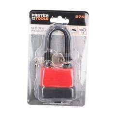 Gumijas slēdzene 60mm, ūdensizturīga, 3 atslēgas Faster Tools (9747) cena un informācija | Durvju slēdzenes | 220.lv