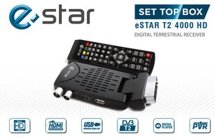 eSTAR T2 4000 HD cena un informācija | Virszemes TV uztverēji | 220.lv