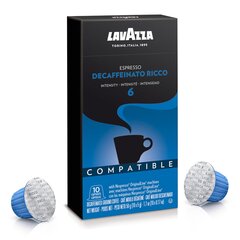 Kafijas kapsulas Lavazza Decaffeinato Ricco Nespresso®, 10 gab. cena un informācija | Kafija, kakao | 220.lv