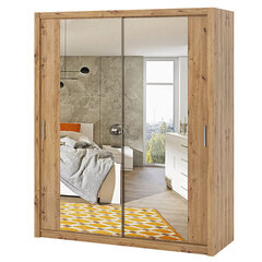 Шкаф Selsey Rinker с зеркалом, 180 см, коричневый цена и информация | Для шкафа | 220.lv