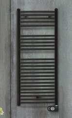 Elektriskais vannasistabas radiators Zehnder Aura PBEBZ-120-50/MQ, 120x50 cm, melns cena un informācija | Dvieļu žāvētāji | 220.lv