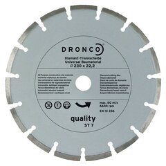 Universāls dimanta disks DRONCO quality ST-7 (125 x 6,0 x 22,23 мм) cena un informācija | Zāģi, ripzāģi | 220.lv