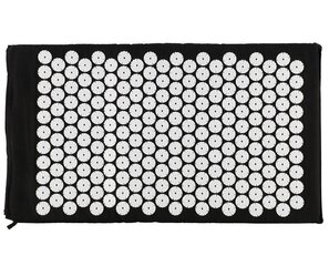 Akupresūras masāžas paklājiņš 70x43 cm, melns cena un informācija | Masāžas piederumi | 220.lv