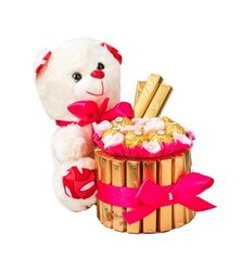 Lācītis - saldumu pušķis Skanios gėlės Garšīgi ziedi, 710 g cena un informācija | Saldumi | 220.lv