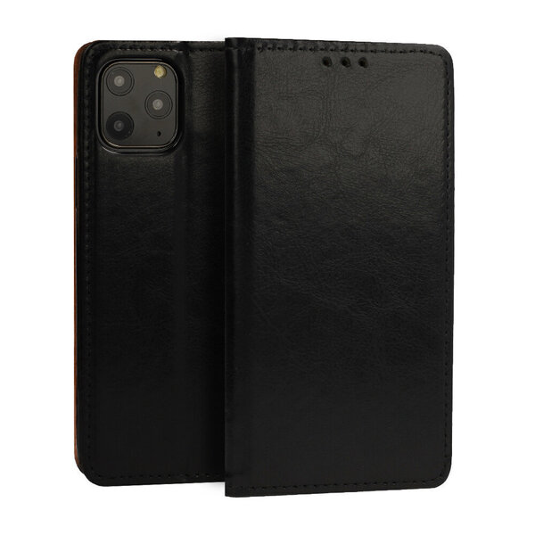 Samsung Galaxy S10E maciņš Leather Book, melns lētāk