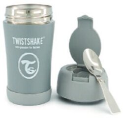 Ēdiena termos Twistshake no nerusējošā tērauda, 350 ml, pelēks cena un informācija | Termosi un termosomas bērniem | 220.lv