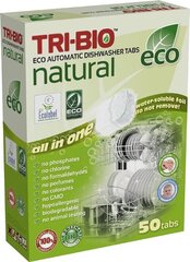 TRI-BIO Ekotabletes trauku mazgāšanas mašīnām VISS VIENĀ 50 gab. cena un informācija | Trauku mazgāšanas līdzekļi | 220.lv