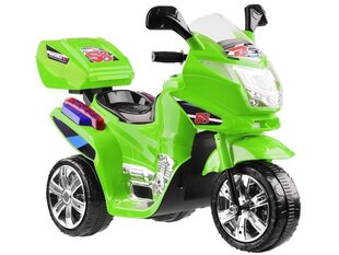 Bērnu elektriskais motocikls ar LED gaismām, zaļš cena un informācija | Elektromobīļi bērniem | 220.lv