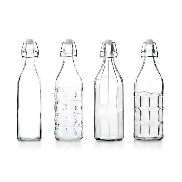 Stikla pudele ar aizbāzni, 1 l cena un informācija | Virtuves piederumi | 220.lv