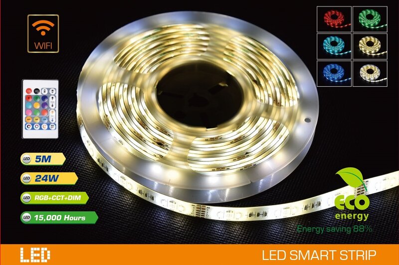 LED lenta 5m daudzkrsaina ar pulti cena un informācija | LED lentes | 220.lv