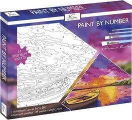 Gleznošana pēc numuriem, komplekts Skats uz ezeru (Lakeside View), 40x50 cm cena un informācija | Gleznas pēc numuriem | 220.lv