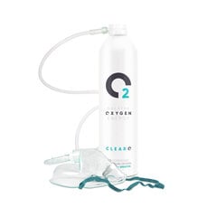 CLEAR O2 koncentrēts skābeklis 99.5% 15L ar inhalatora vāciņu cena un informācija | Pirmā palīdzība | 220.lv