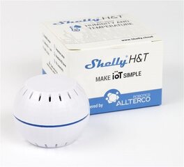 Viedais Wi-Fi mitruma un temperatūras sensors Shelly H&T, balts cena un informācija | Sensori | 220.lv