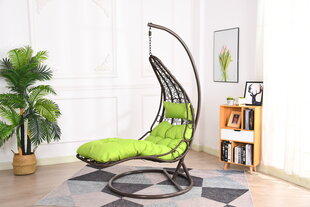 Piekarināms krēsls NORE Fiji, brūns/zaļš cena un informācija | Dārza krēsli | 220.lv