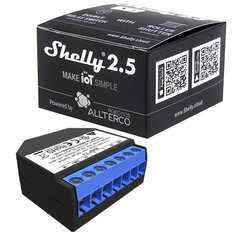 Viedais 2 kanālu relejs Wi-Fi Shelly 2.5 cena un informācija | Drošības sistēmas, kontrolieri | 220.lv