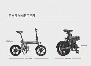 Elektriskais velosipēds Xiaomi Himo Z16 16", pelēks cena un informācija | Elektrovelosipēdi | 220.lv