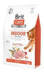 Brit Care bezgraudu barība mājās dzīvojošiem kaķiem, 2 kg cena un informācija | Sausā barība kaķiem | 220.lv