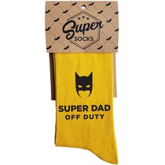 Zeķes "Super dad off duty" cena un informācija | Oriģinālas zeķes | 220.lv