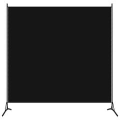 vidaXL 1-paneļa istabas aizslietnis, melns, 175x180 cm cena un informācija | Aizslietņi | 220.lv