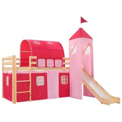 vidaXL bērnu gulta ar slidkalniņu un trepēm, priedes koks, 208x230 cm cena un informācija | vidaXL bērnu gulta ar slidkalniņu un trepēm, priedes koks, 208x230 cm | 220.lv