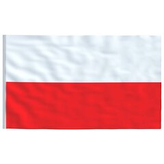 vidaXL Polijas karogs, 90x150 cm cena un informācija | Karogi un aksesuāri | 220.lv