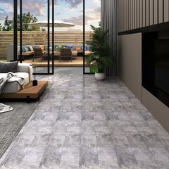 vidaXL grīdas dēļi, pašlīmējoši, 5,02 m², 2 mm, cementa brūns PVC cena un informācija | Lamināts | 220.lv