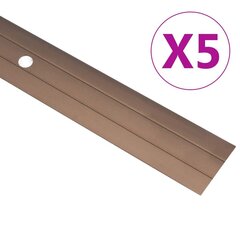 vidaXL kāpņu profili, 5 gab., 100 cm, brūns alumīnijs cena un informācija | Profila savienošana | 220.lv