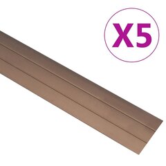 vidaXL kāpņu profili, 5 gab., 100 cm, brūns alumīnijs cena un informācija | Profila savienošana | 220.lv