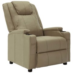 vidaXL atpūtas krēsls, atgāžams, kapučīno krāsas mākslīgā āda cena un informācija | Atpūtas krēsli | 220.lv