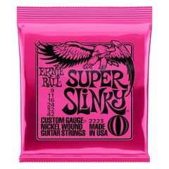 Stīgas el. ģitārai Ernie Ball Super Slinky 9-42 cena un informācija | Mūzikas instrumentu piederumi | 220.lv