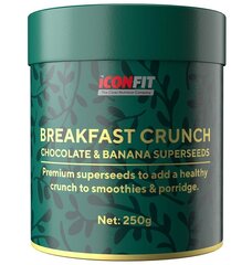 Iconfit Breakfast Crunch superproduktu maisījums 250 g cena un informācija | Funkcionālā pārtika | 220.lv
