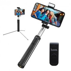 Selfie Stick / Statīvs Tripod / Pašbildes nūja ar bezvadu tālvadības pulti un ar LED fona apgaismojumu Hoco K10A Bluetooth Black cena un informācija | Selfie Sticks | 220.lv