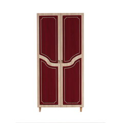 Skapis Kalune Design Wardrobe 869 (IV), 90 cm, ozola krāsas/sarkans cena un informācija | Skapji | 220.lv