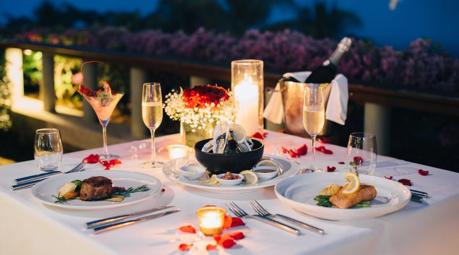 romantiskas vakarinas restorana